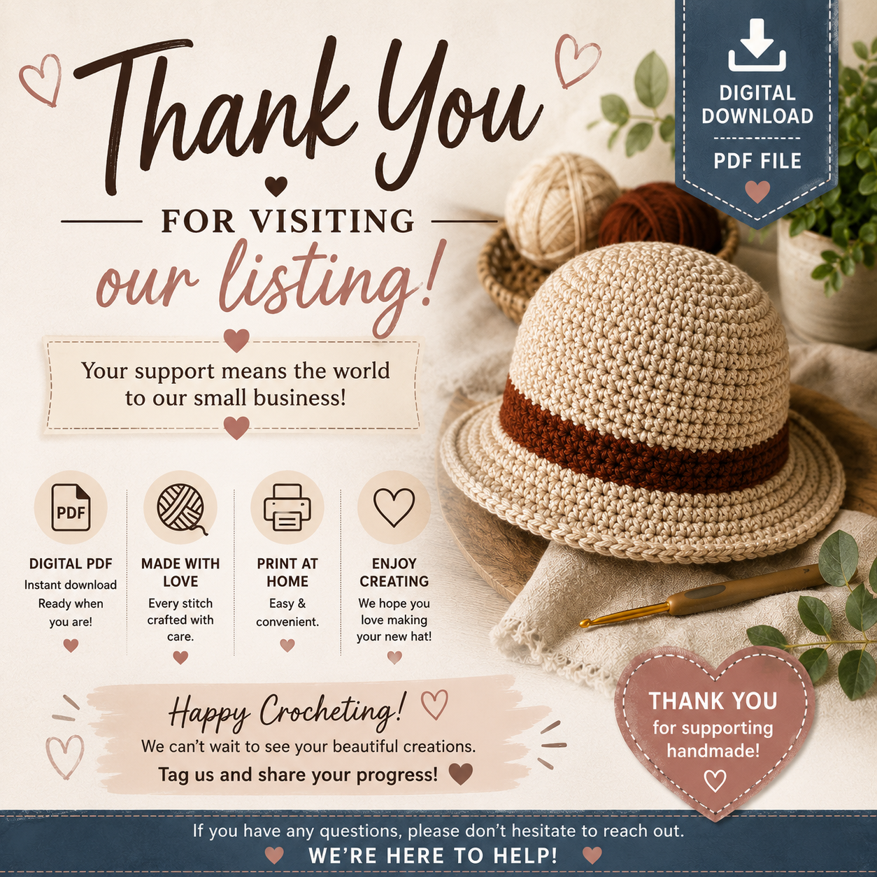 Bucket Hat Crochet Pattern (Digital Download)
