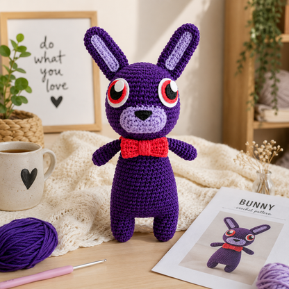 Purple Bunny Crochet Pattern (Digital Download)
