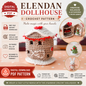 Mini Crochet Dollhouse Pattern with Micro Bunny | Christmas Dollhouse Crochet (D