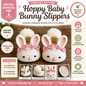 Hoppy Baby Bunny Slippers Crochet Pattern | 0–12 Months | (Digital Download)