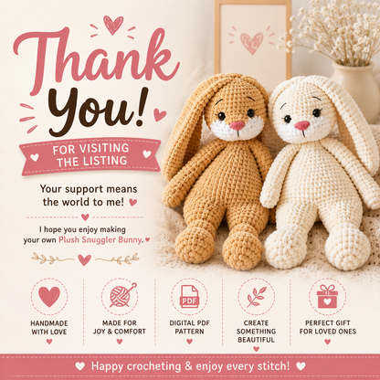 Plush Snuggler Bunny Crochet Pattern (Digital Download)