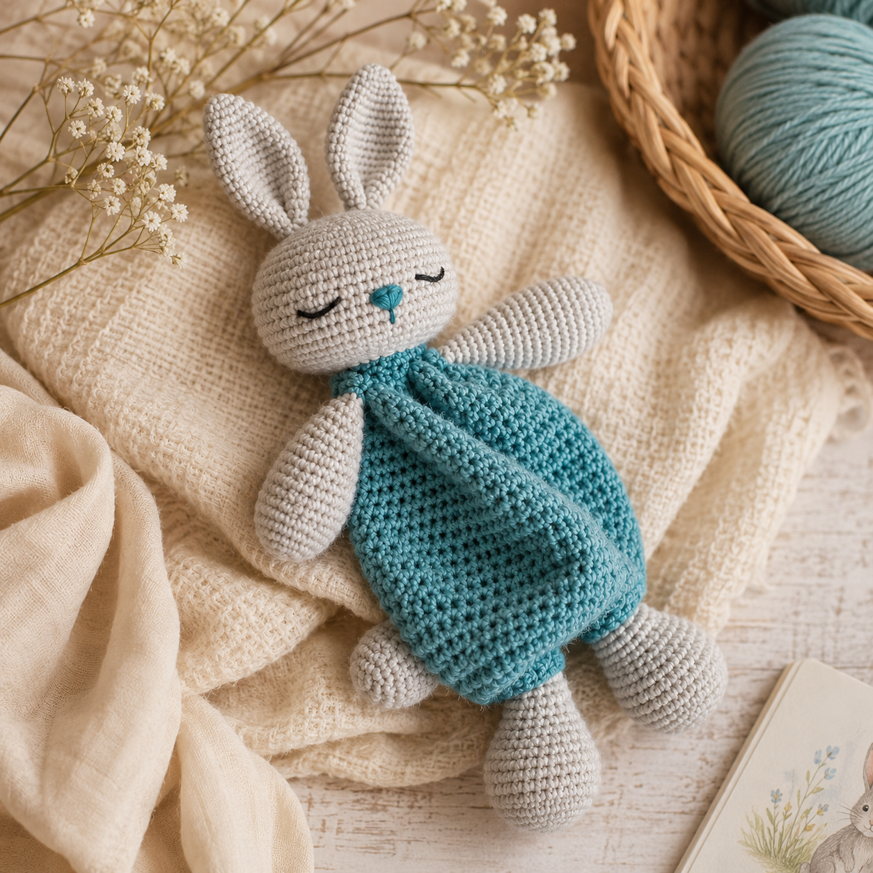 Bunny Lovey Crochet Pattern PDF | Crochet Bunny Comforter | (Digital Download)