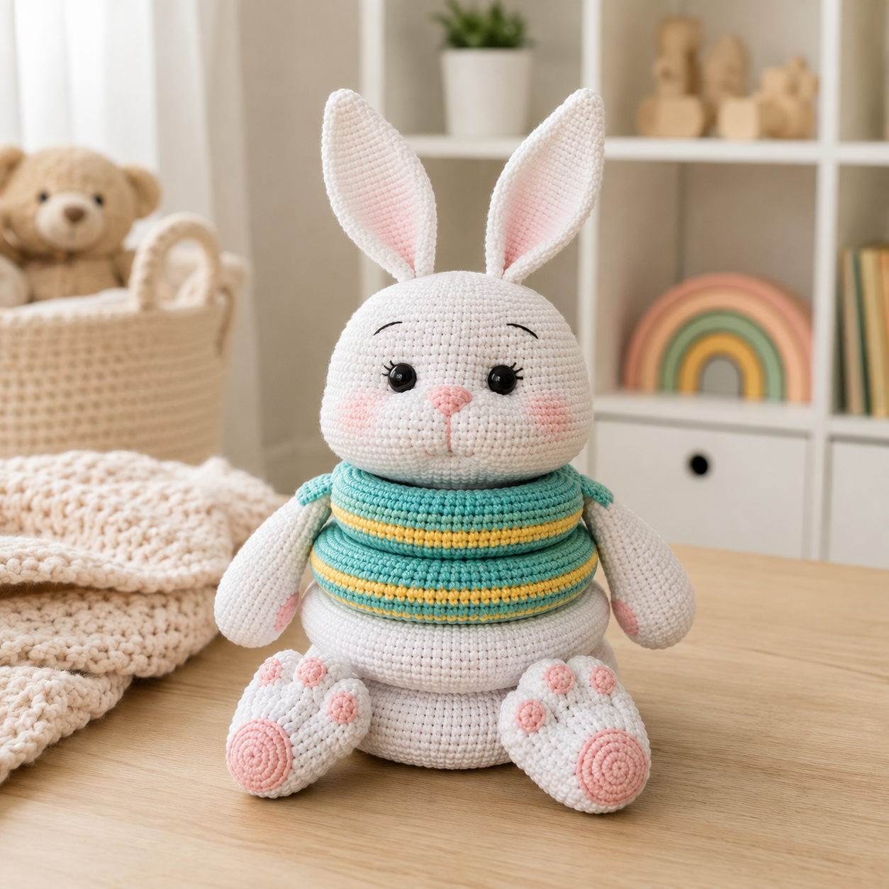 Bunny Stacking Toy Crochet Pattern (Digital Download)
