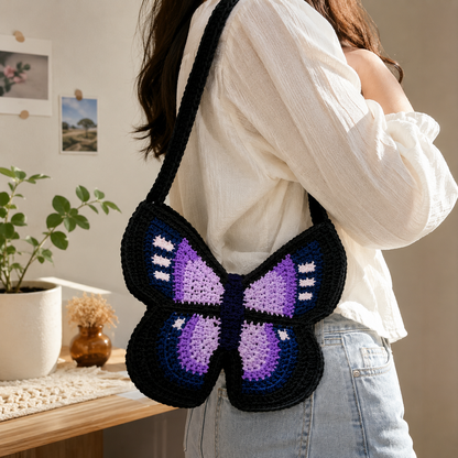 Butterfly Bag Crochet Pattern | Crochet Butterfly Purse Pattern | (Digital Download)
