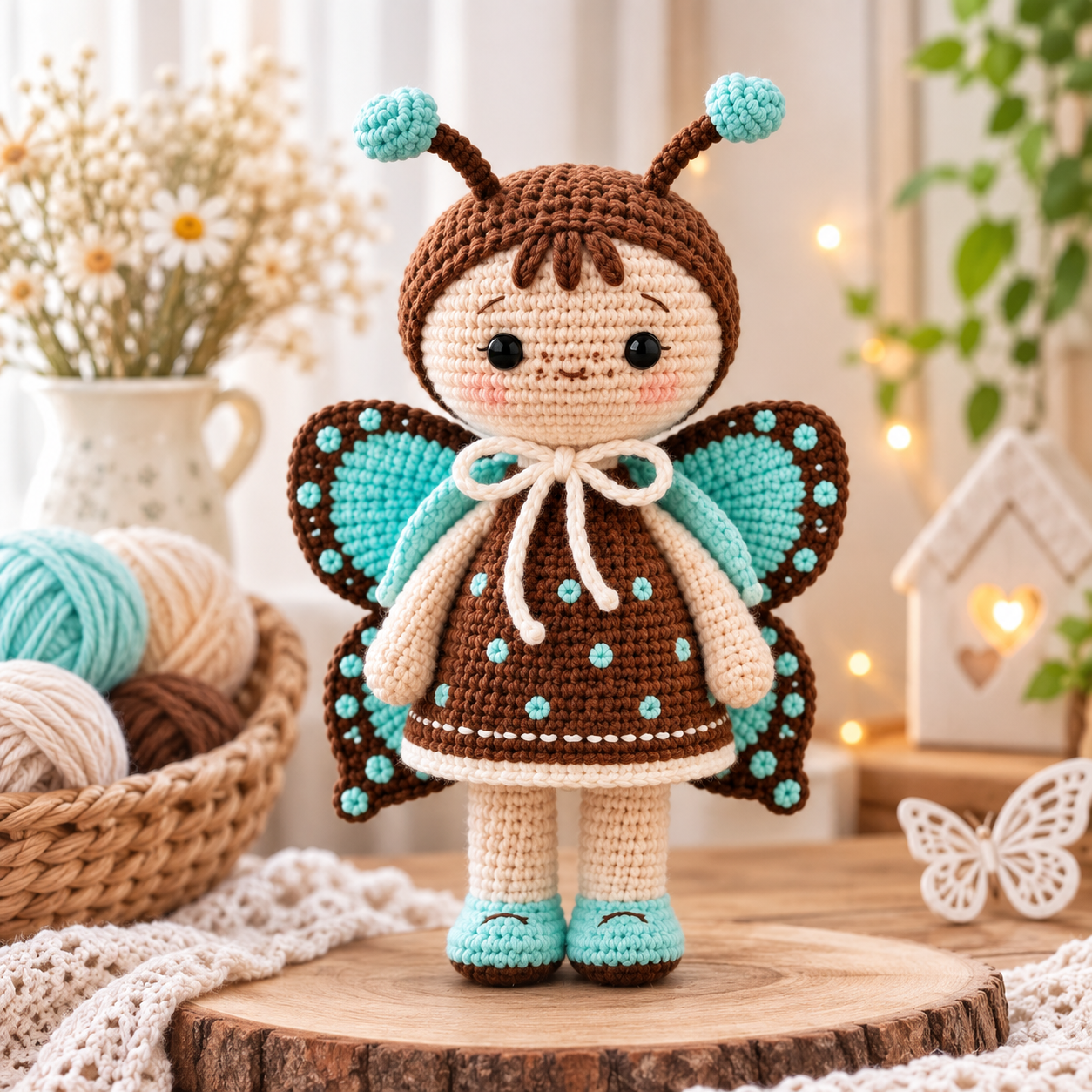 Butterfly Crochet Doll Pattern, Amigurumi Butterfly, (Digital Crochet Pattern)