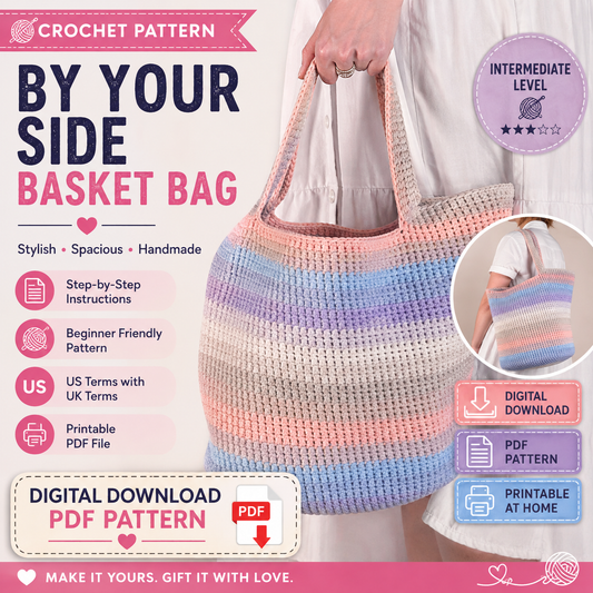By Your Side Basket Bag Crochet Pattern (Digital Download)