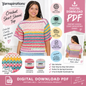 Crochet Short Sleeved Top Pattern | XS/S–4/5XL | (Digital Download)