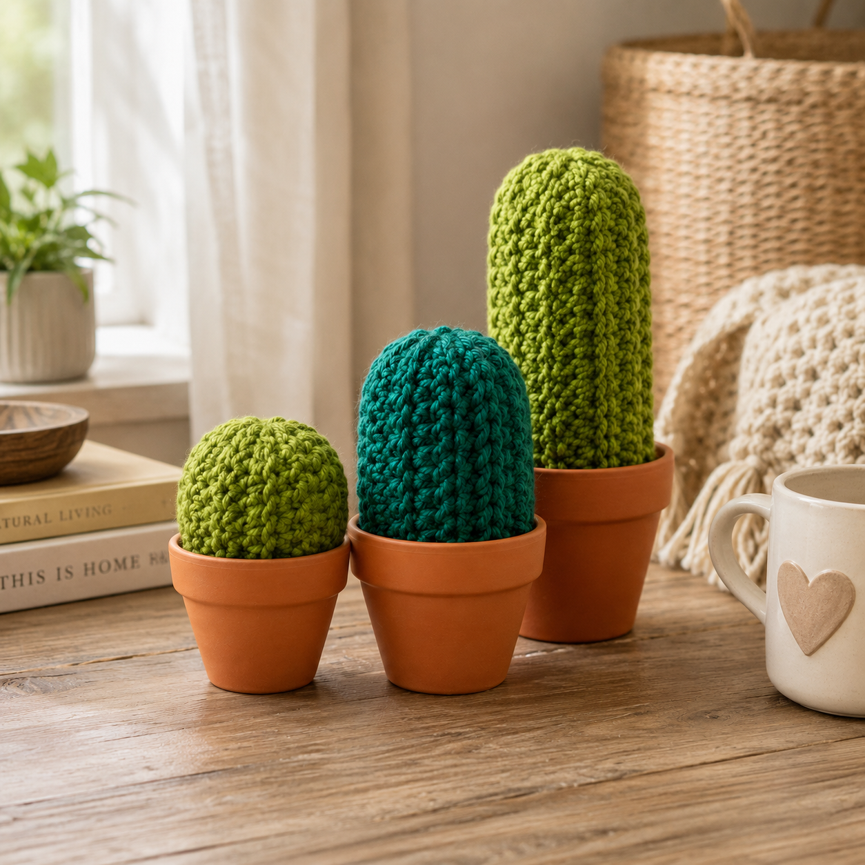 Amigurumi Cactus Crochet Pattern PDF | 3 Sizes | (Digital Download)