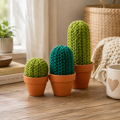 Amigurumi Cactus Crochet Pattern PDF | 3 Sizes | (Digital Download)