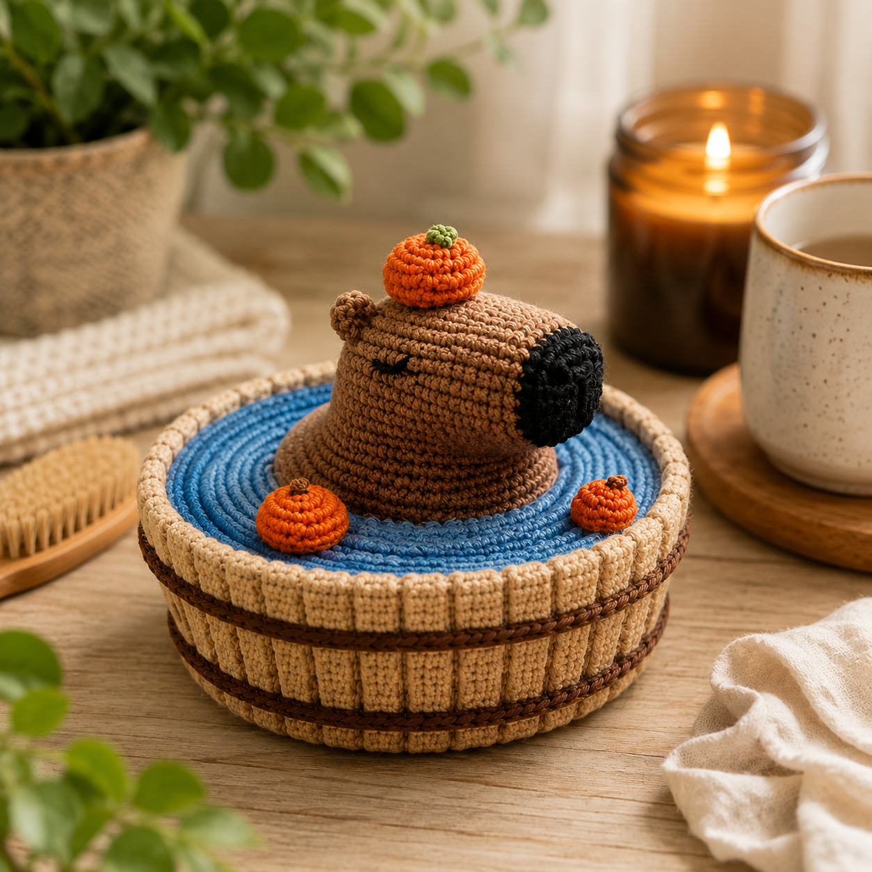 Capybara in a Tub Crochet Pattern – Amigurumi Capybara (Digital Download)