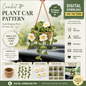 Crochet Hanging Plant Car Ornament Pattern | Mini Plant Car Decor | (Digital Download)