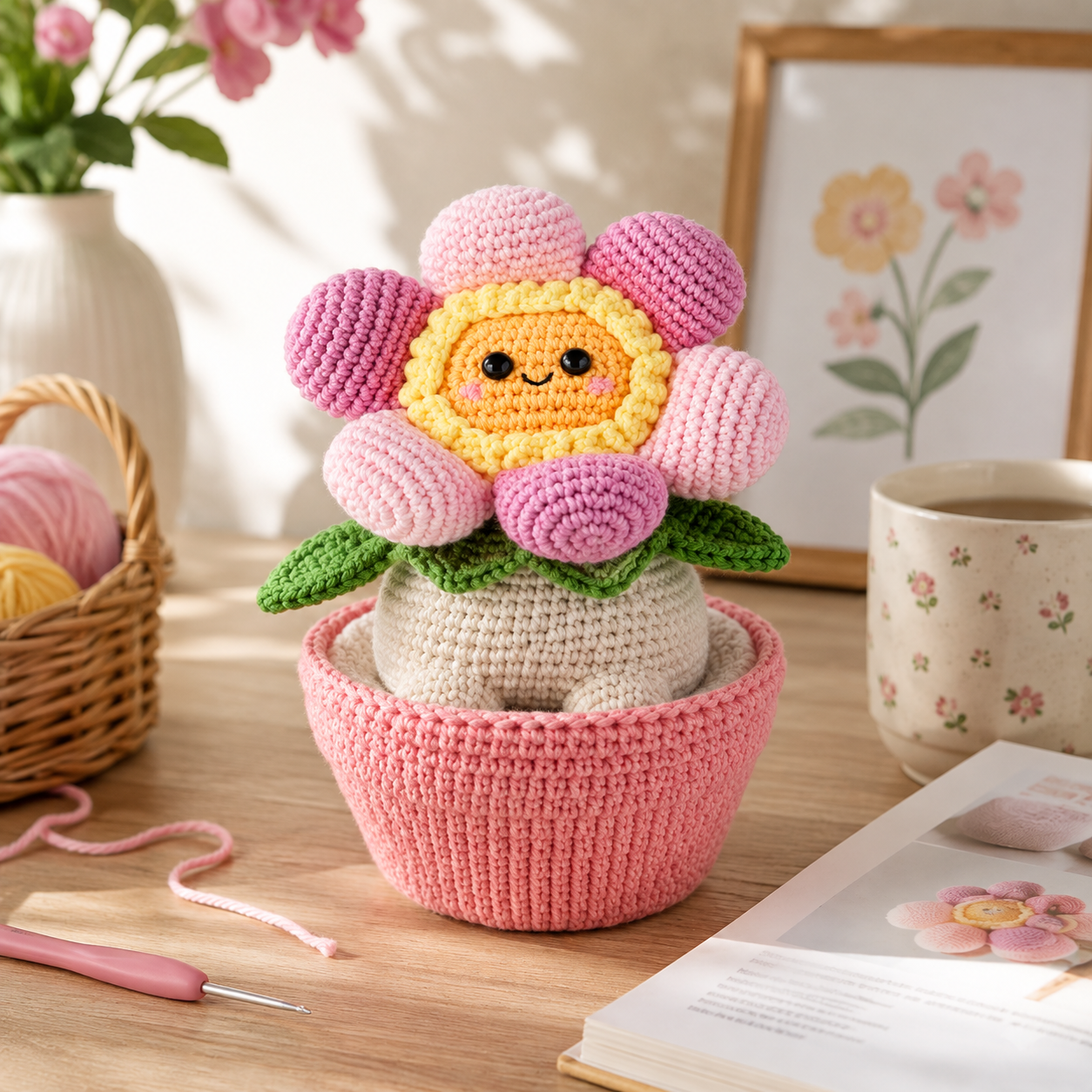 Little Floweret Crochet Pattern | Cute Flower Amigurumi Pattern | (Digital Download)