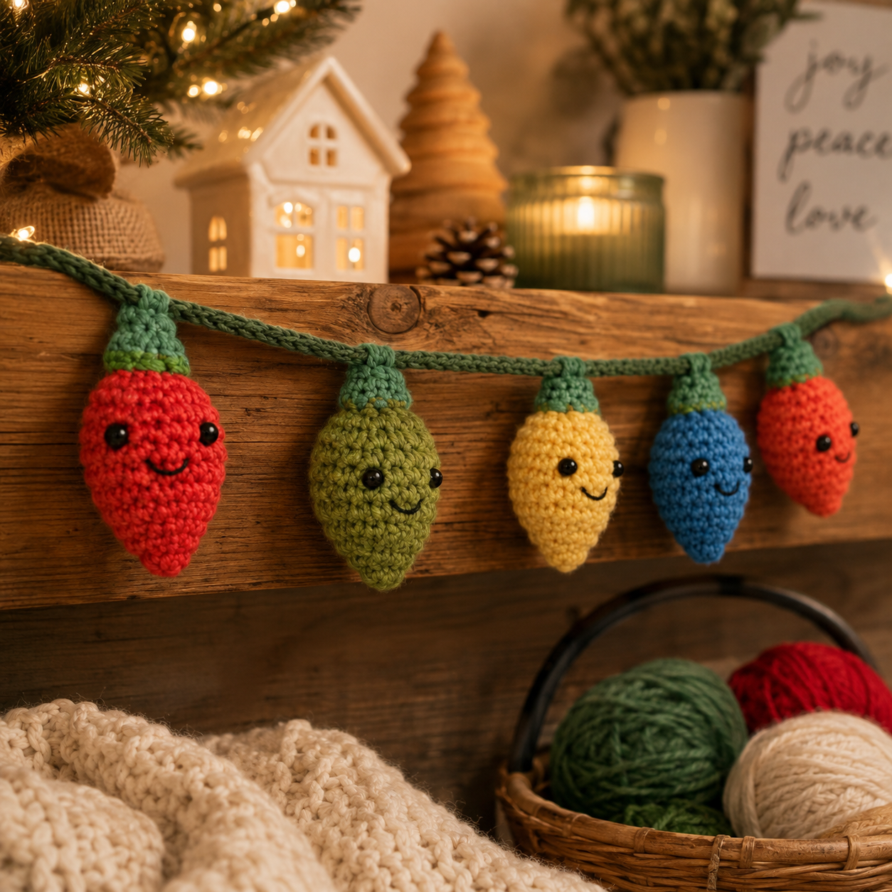 Amigurumi Holiday Lights Crochet Pattern (Digital Download)