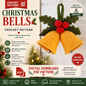 Christmas Bells Crochet Pattern  | Holiday Bell Ornament | (Digital Download)