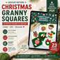 Christmas Granny Squares Crochet Pattern | 28 Festive Crochet Motifs | (Digital Download)