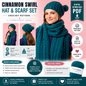 Cinnamon Swirl Hat & Scarf Set Crochet Pattern (Digital Download)