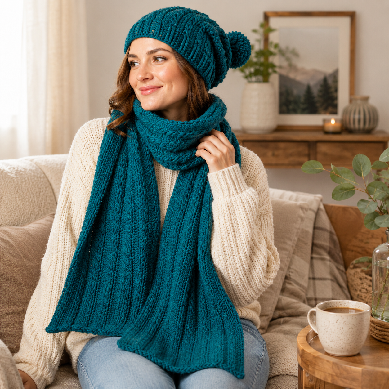 Cinnamon Swirl Hat & Scarf Set Crochet Pattern (Digital Download)