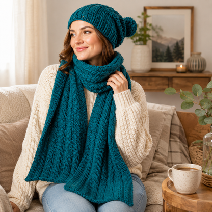 Cinnamon Swirl Hat & Scarf Set Crochet Pattern (Digital Download)