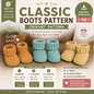 Classic Baby Boots Crochet Pattern – Baby Booties in 3 Sizes – (Instant Digital Download)