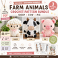 Farm Animals No-Sew Crochet Pattern Bundle (Digital Download)