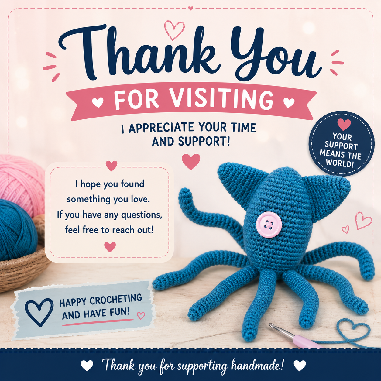 Squid Coraline Crochet Pattern (Digital Download)