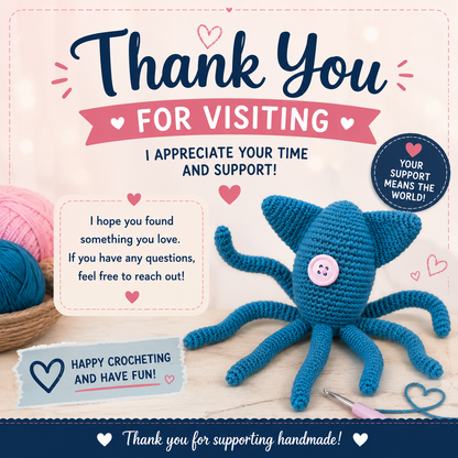 Squid Coraline Crochet Pattern (Digital Download)