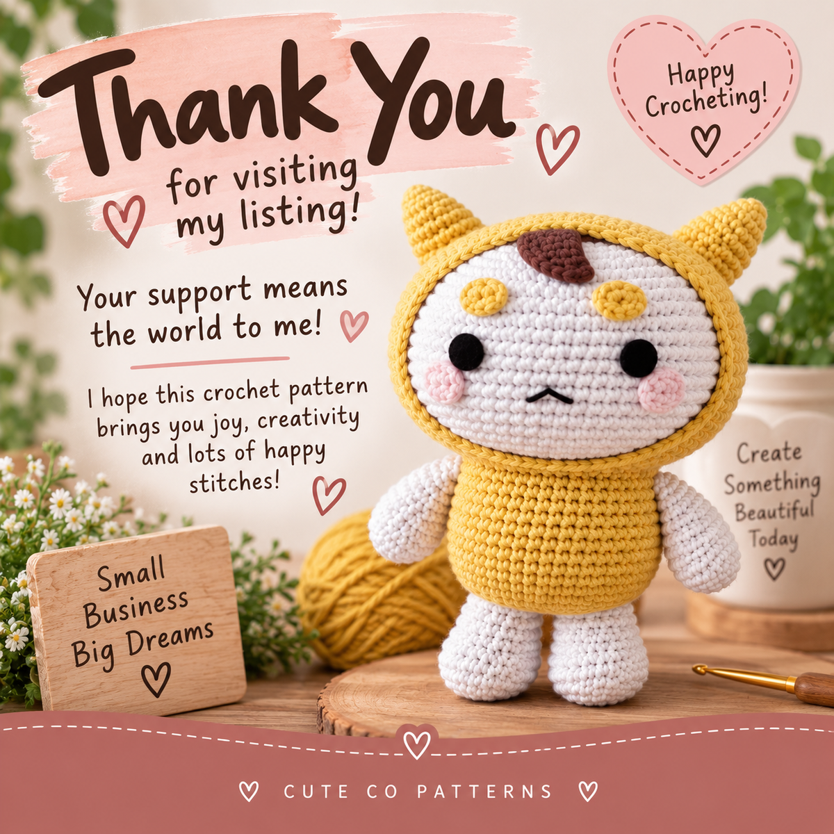 Mr. Buckwheat Crochet Pattern PDF | Cute Amigurumi Doll Pattern | (Digital Download)