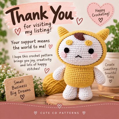 Mr. Buckwheat Crochet Pattern PDF | Cute Amigurumi Doll Pattern | (Digital Download)