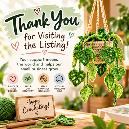 Drooping Leaves Crochet Pattern (Digital Download)