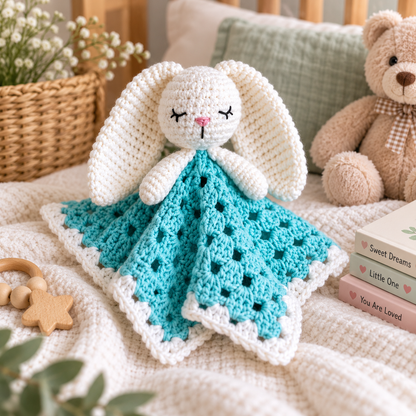 Cute Bunny Comforter Crochet Pattern (Digital Download)