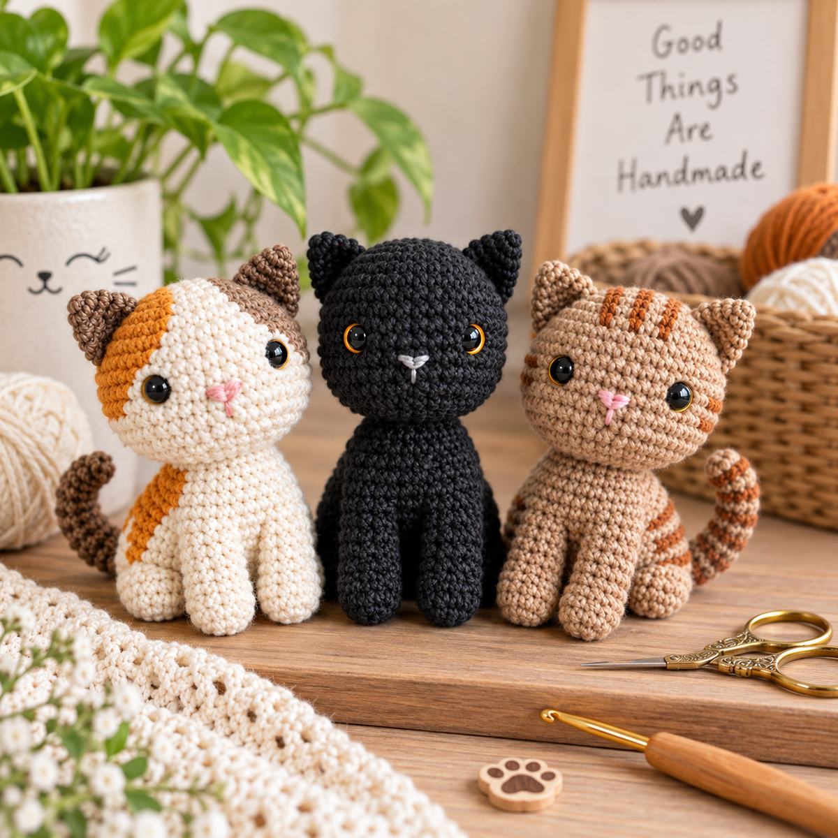 Cute Cat Crochet Pattern PDF (Instant Digital Download)