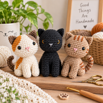 Cute Cat Crochet Pattern PDF (Instant Digital Download)