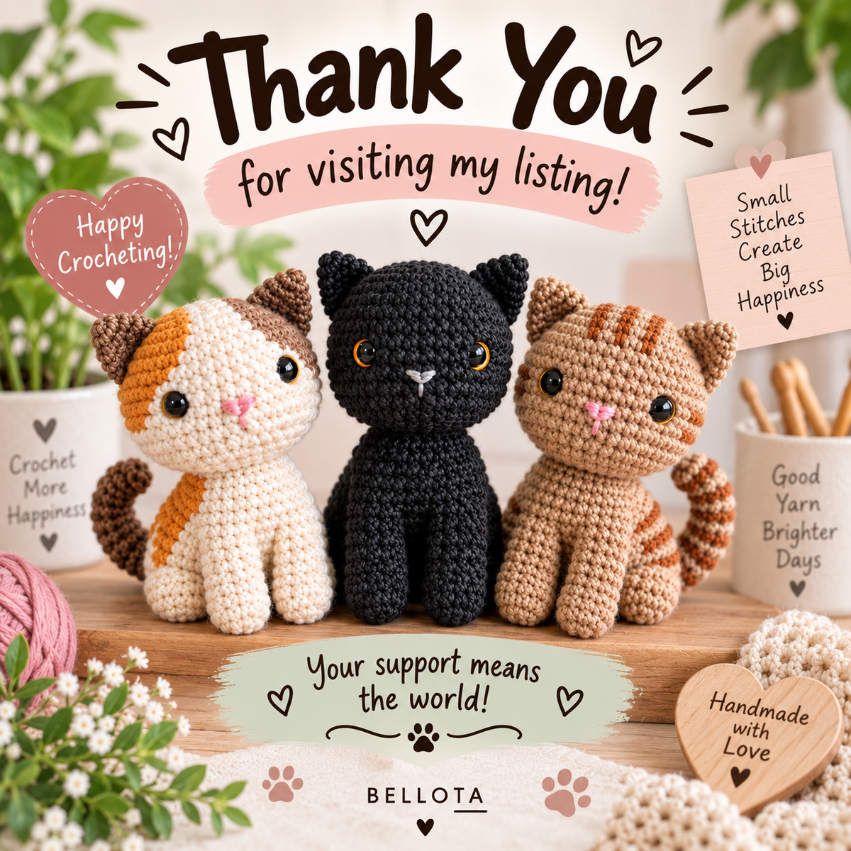 Cute Cat Crochet Pattern PDF (Instant Digital Download)