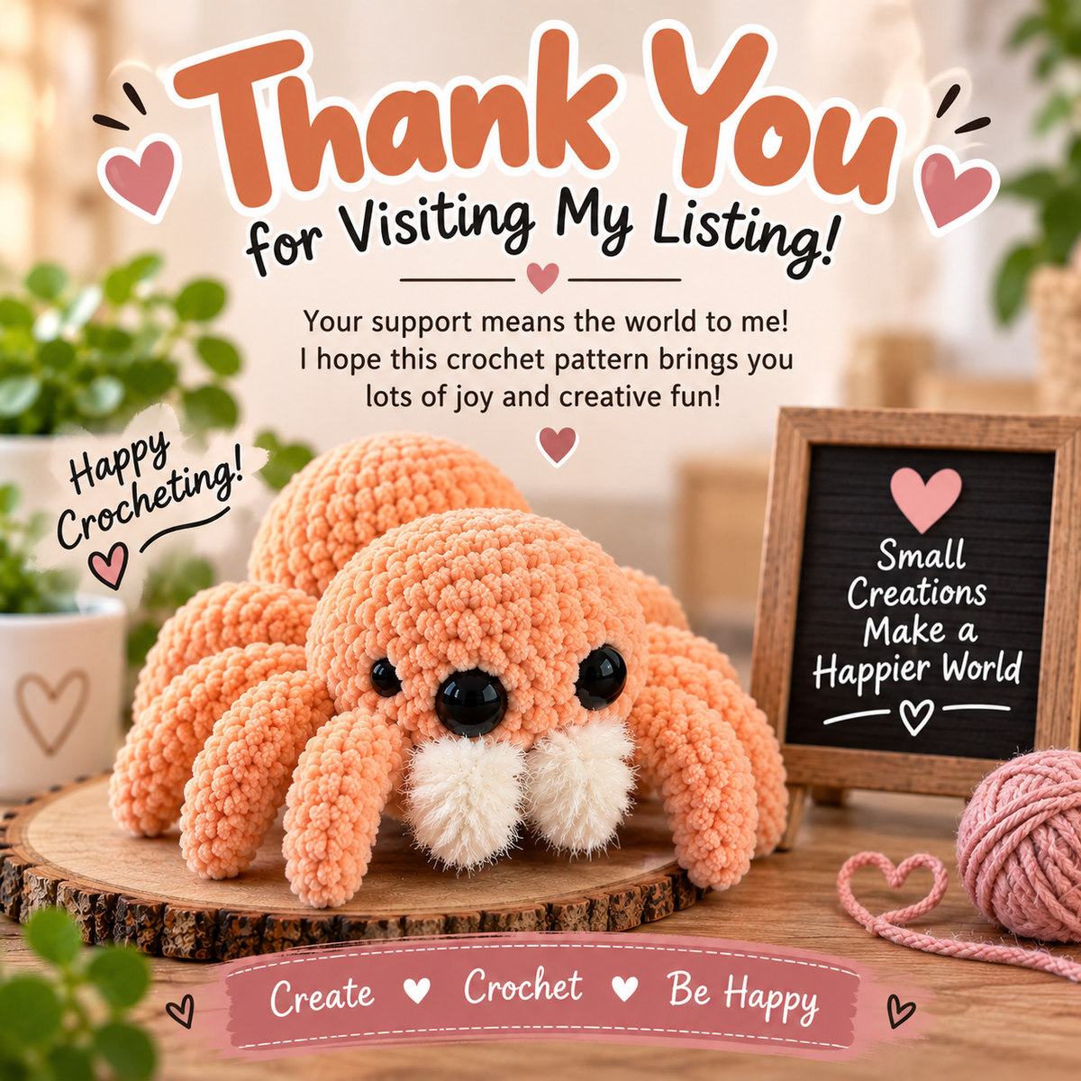 Low Sew Spider Crochet Pattern (Digital Download Crochet)