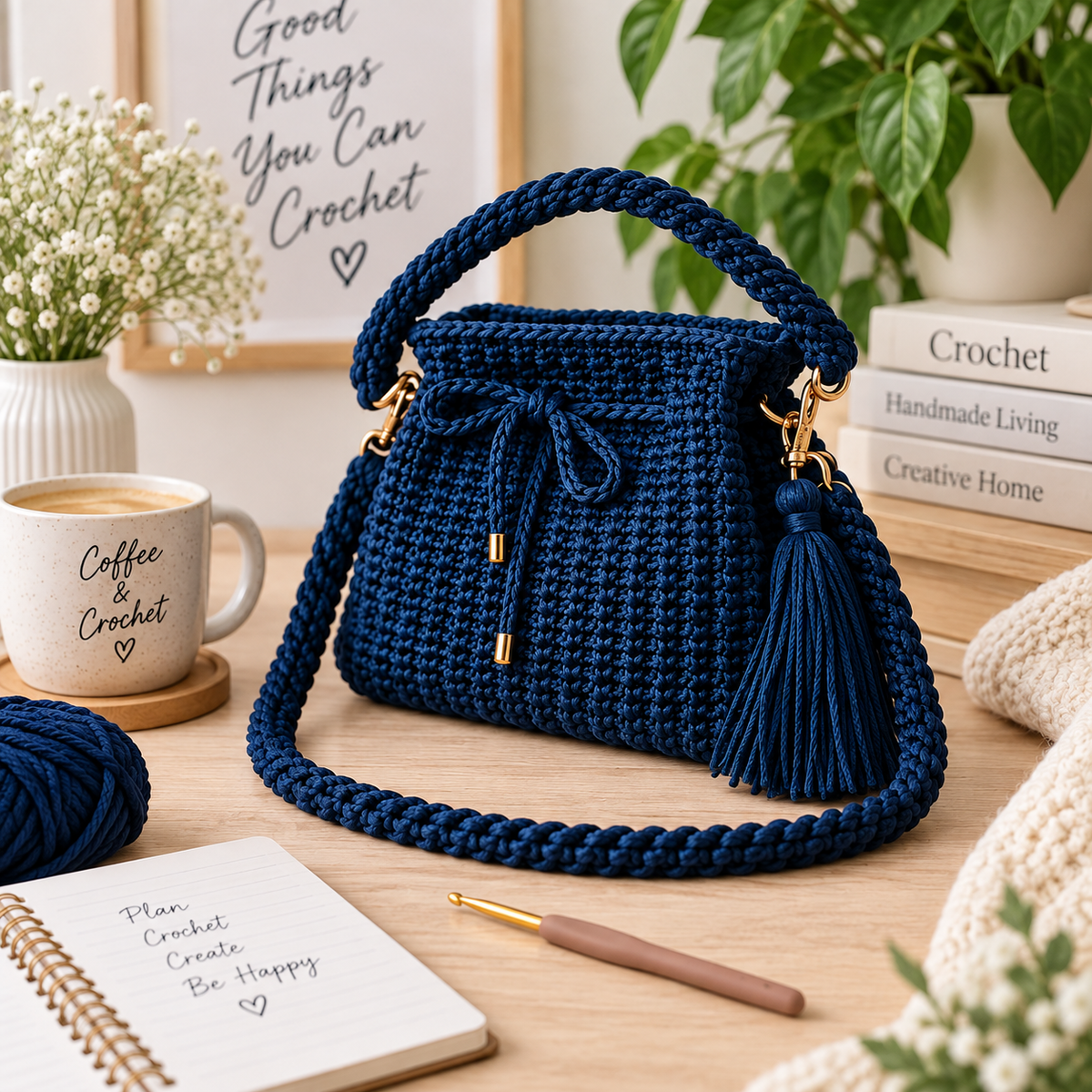 Crochet Bag Pouch Pattern (Digital Download)