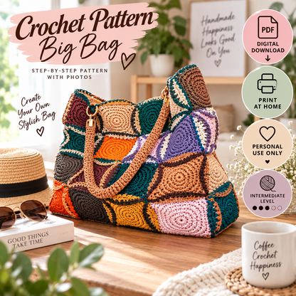 Crochet Big Bag Pattern (Digital Download)