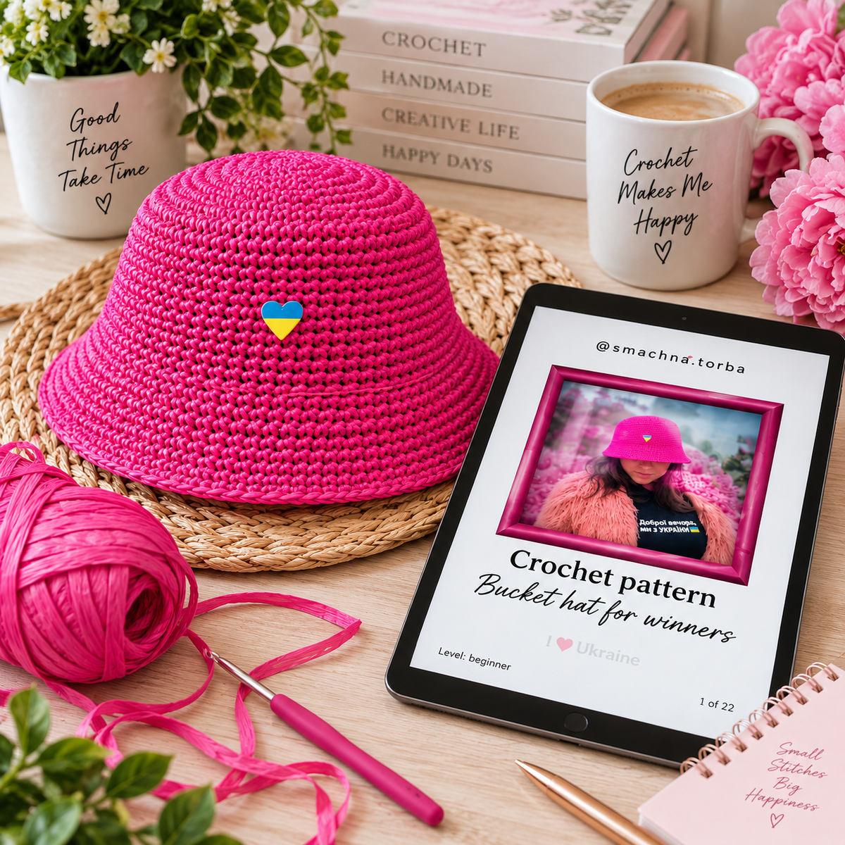 Crochet Bucket Hat Pattern (Digital Download)