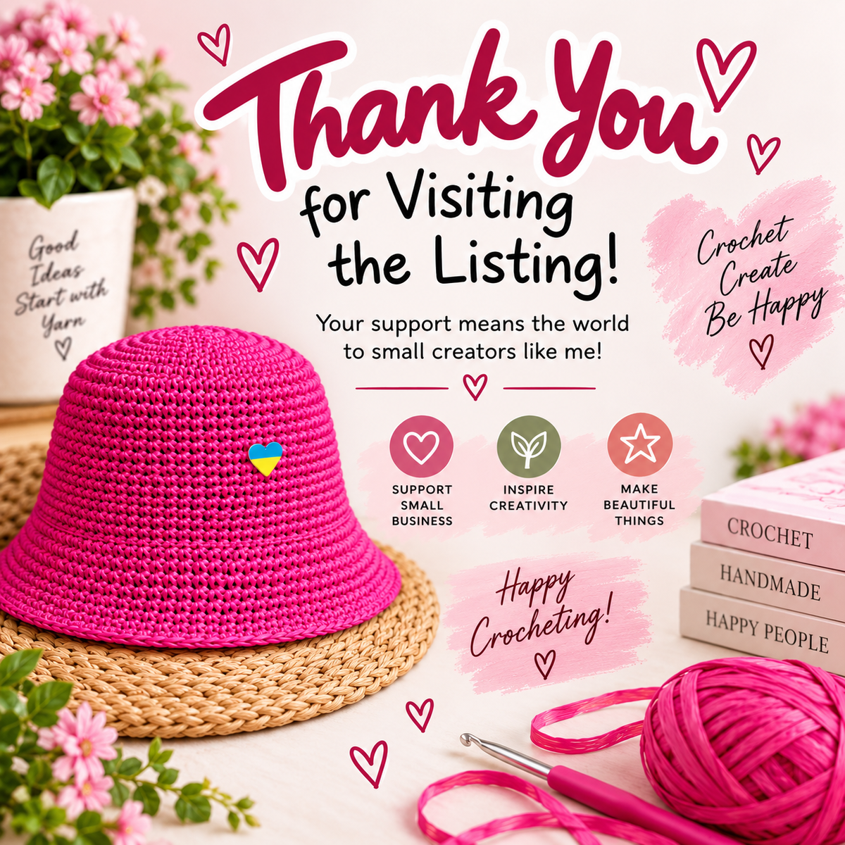 Crochet Bucket Hat Pattern (Digital Download)