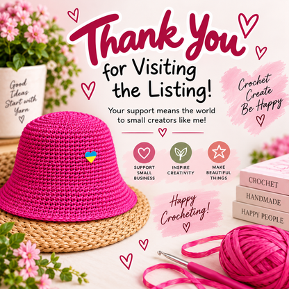 Crochet Bucket Hat Pattern (Digital Download)