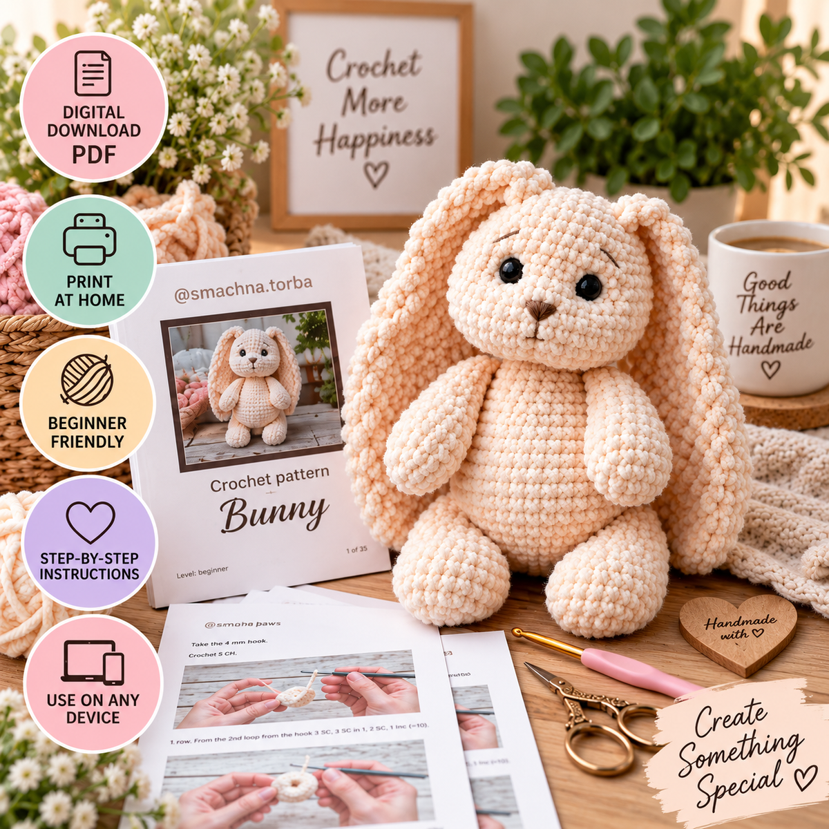 Crochet Bunny Pattern (Digital Download)