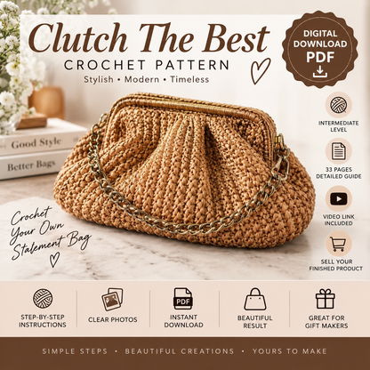 Clutch The Best Crochet Pattern (Digital Download)