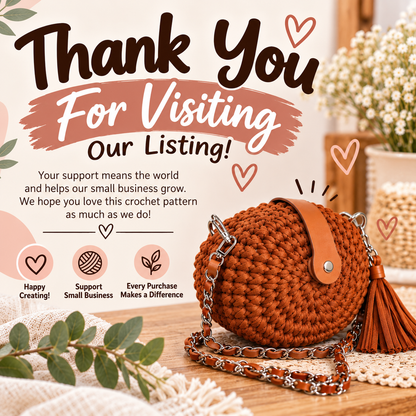 Round Bag Crochet Pattern (Digital Download)
