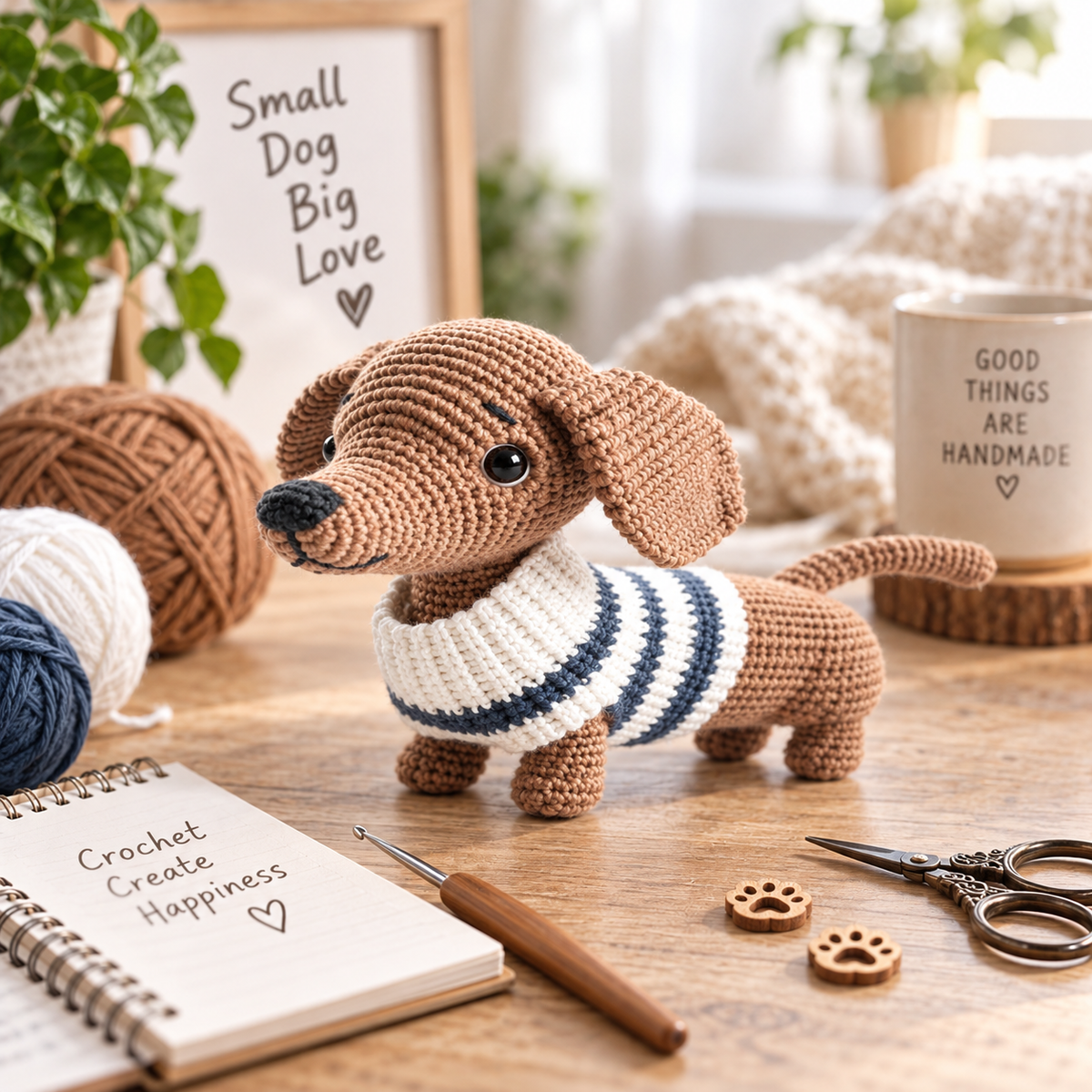 Yumi the Dachshund Crochet Pattern (Digital Download)