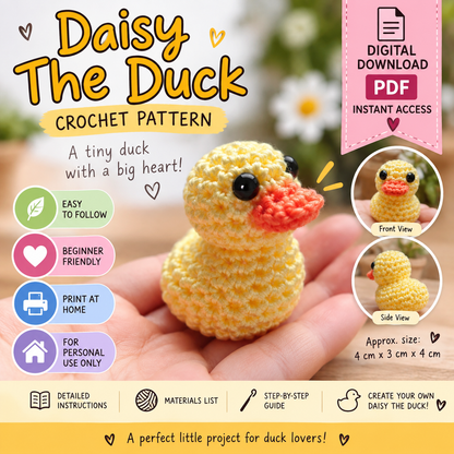 Daisy the Duck Crochet Pattern (Digital Download)