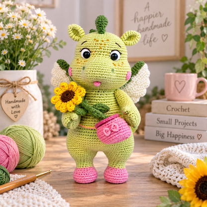 Gretta the Dragon Crochet Pattern (Digital Download)