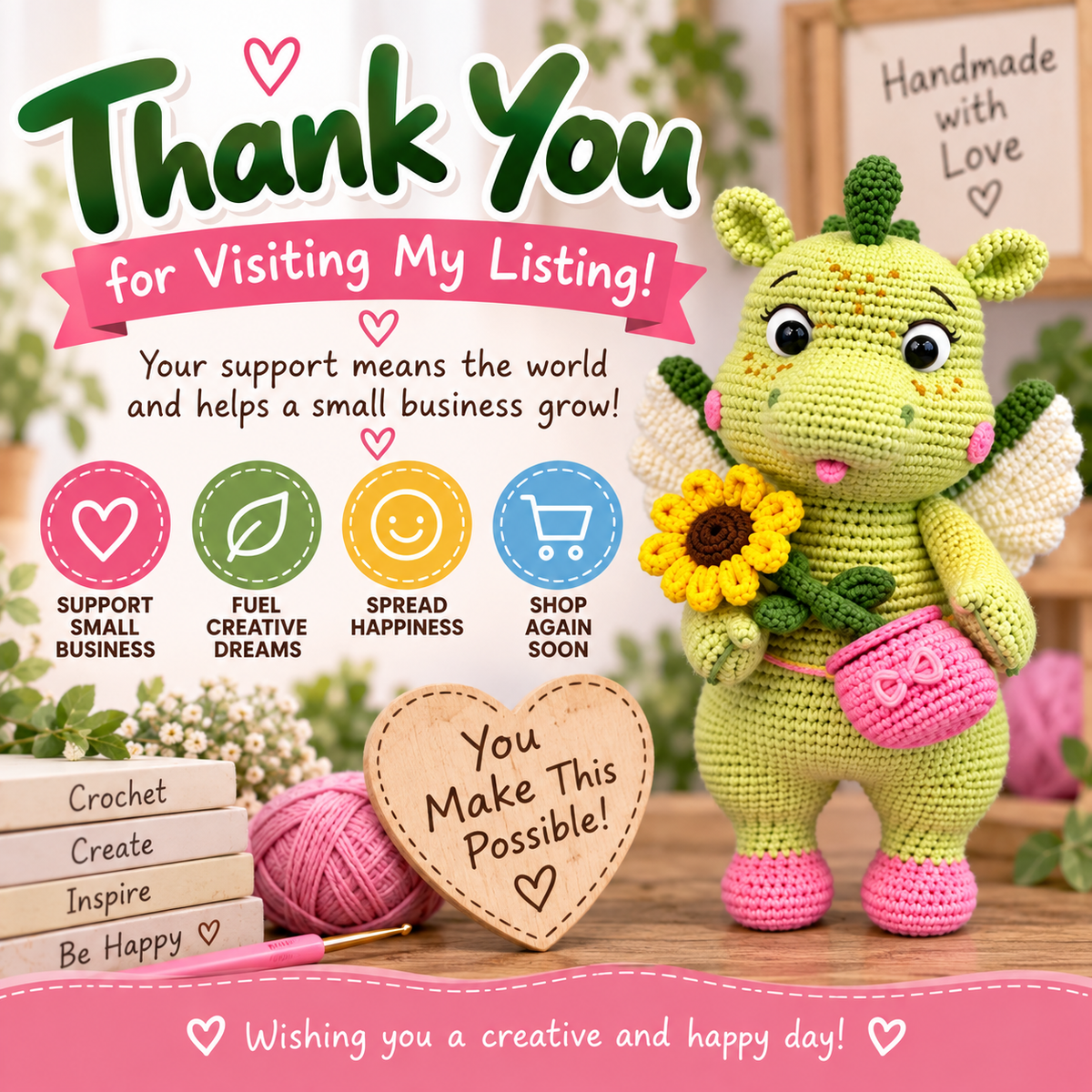 Gretta the Dragon Crochet Pattern (Digital Download)