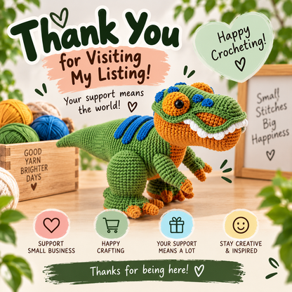 T-Rex Crochet Pattern (Digital Download)