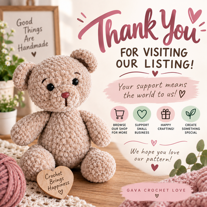 Disy the Bear Crochet Pattern (Digital Download)