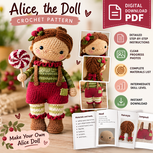 Alice the Doll Crochet Pattern (Digital Download)