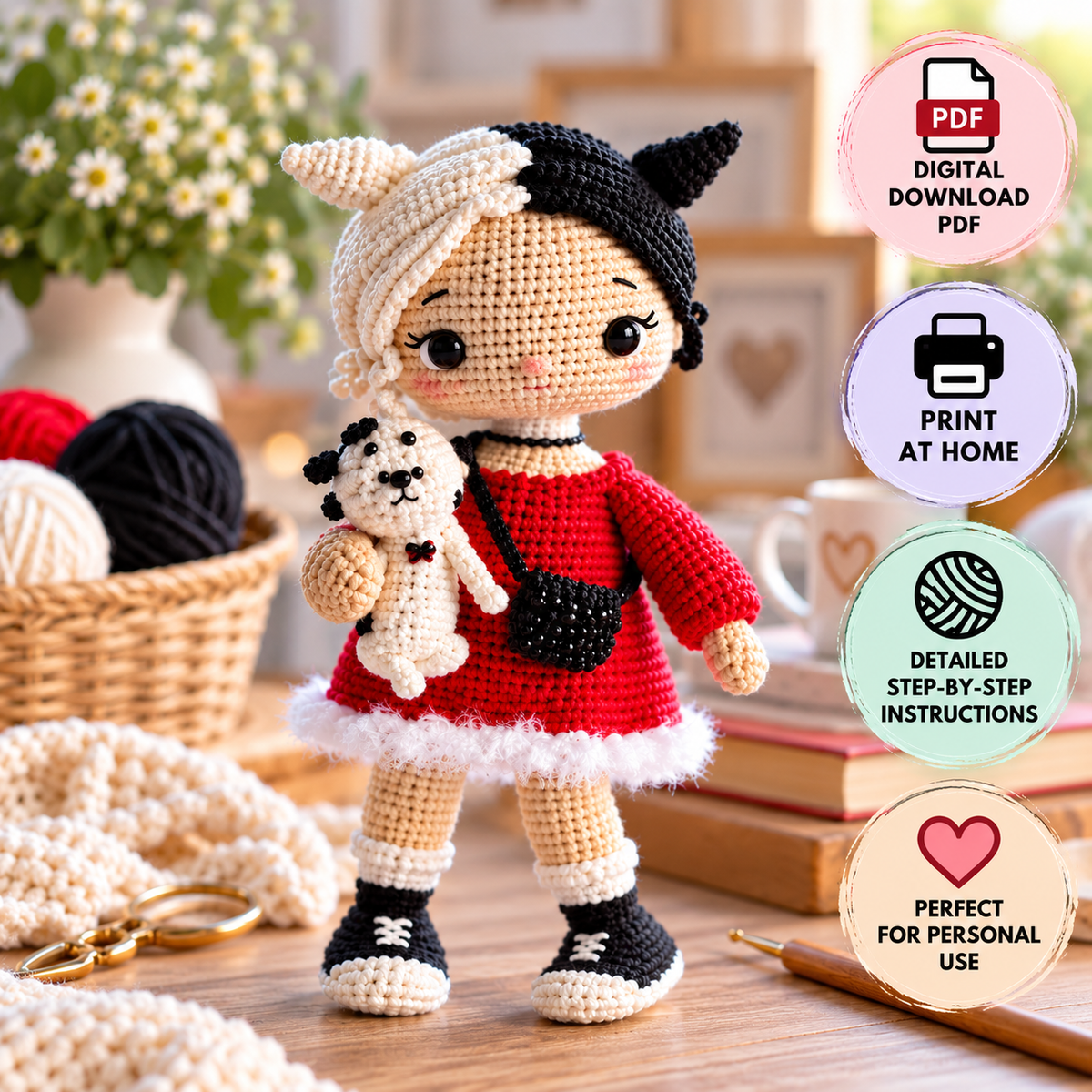 Doll Cruella Crochet Pattern (Digital Download)